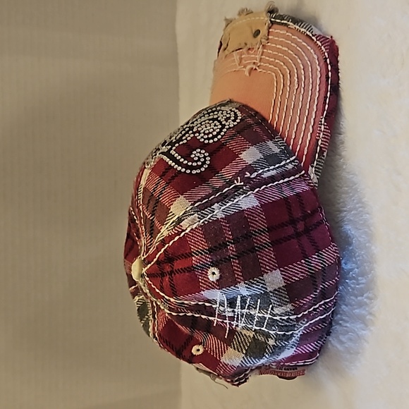 True Religion | Women\'s Plaid Distressed Snapback Wool Blend Tucker Baseball Cap main image 13